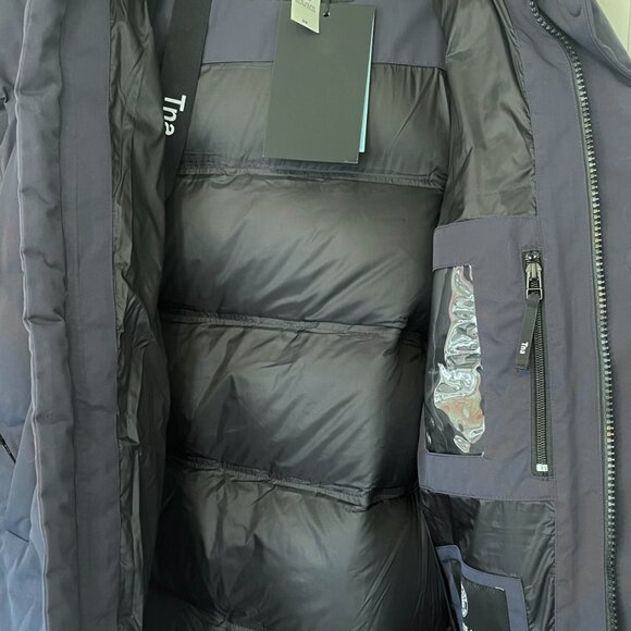 Aritzia TNA The Powder Dri Parka Long - Waterproof Windproof Down Parka Navy M - Picture 4 of 12